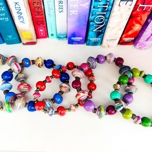 Bracelets Made of Water Bottles and other recycled material